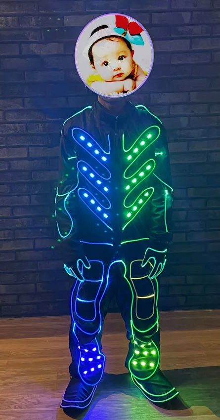 Spectacular 3D LED Tron hologram dance performance at a kids birthday party in Chennai, with glowing suits, futuristic lights, and interactive entertainment for children.