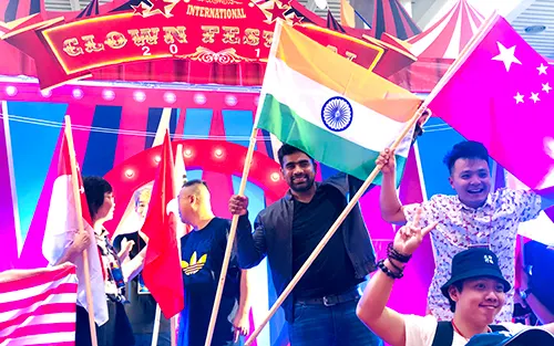 Thrillveera's top juggler performing live at an event in India