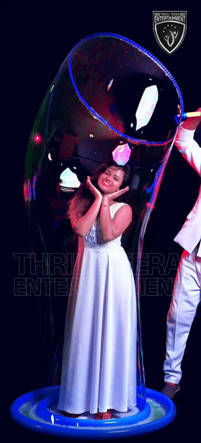 ThrillVeera Entertainment’s Bubble Show – Giant Bubbles and Interactive Fun for Children’s Parties, School Events, and Family Celebrations in India
